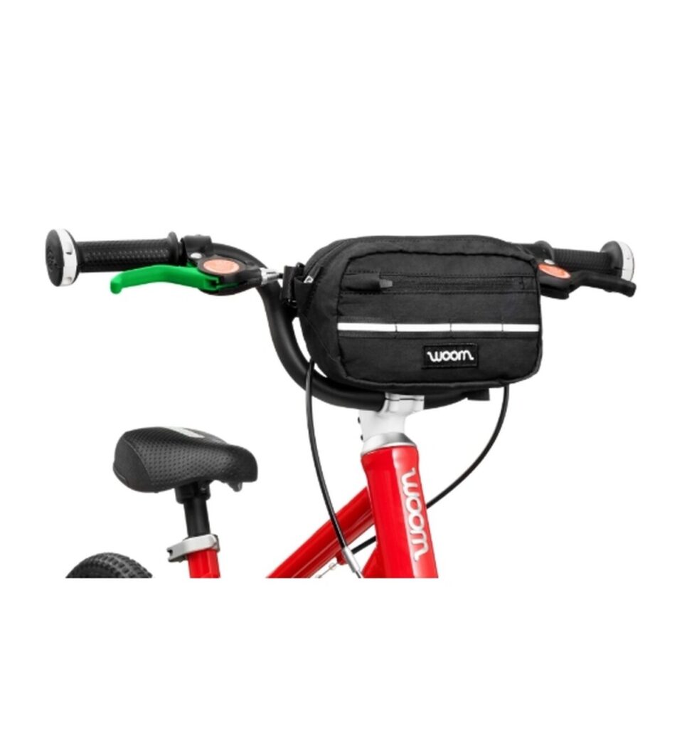 woom - AMIKO - cykeltaske til børn - sort med logo