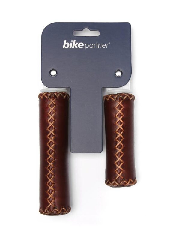 Bike Partner - Exclucive - Håndtagssæt - Læder - 95/125 - Brun
