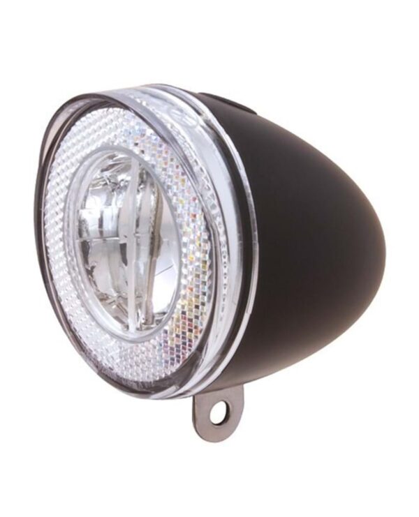 Bike Attitude - Swingo XB - Retro - Forlygte - 3 x LED - Sort