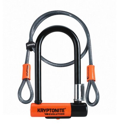 Kryptonite - U-Lock - Evo - Mini7 - 120cm kabel - Sort/Orange