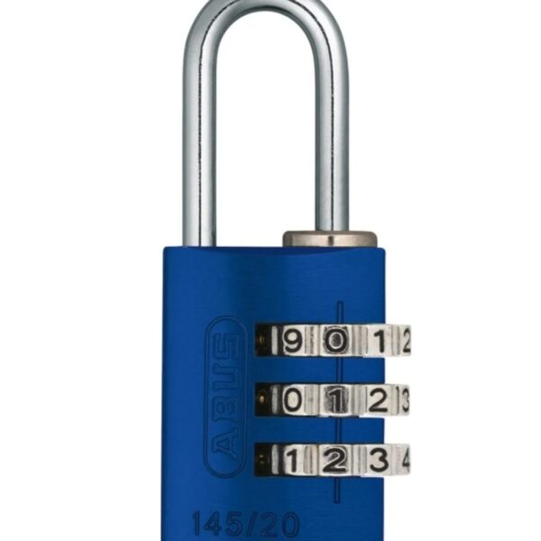 Abus – Hængelås – Kode – 3-cifret – 145/20 - Blå