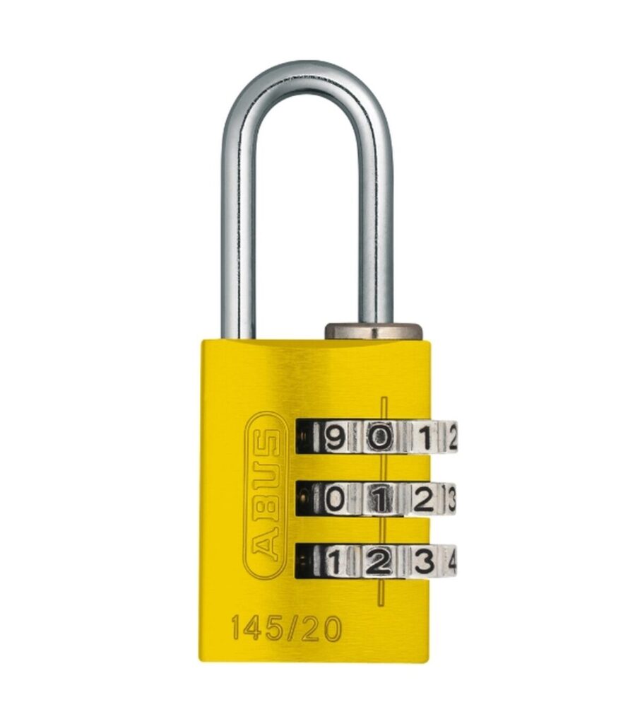 Abus – Hængelås – Kode – 3-cifret – 145/20 - Gul