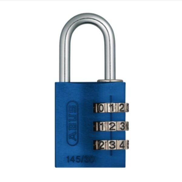 Abus – Hængelås – Kode – 3-cifret – 145/30 - Blå