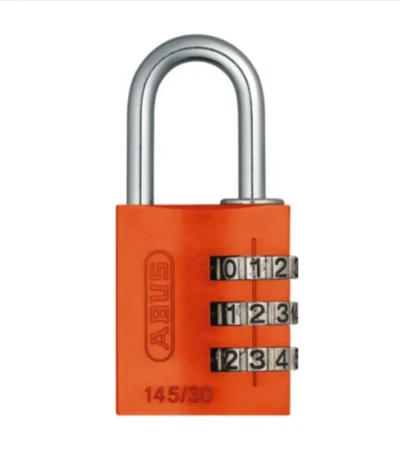 Abus – Hængelås – Kode – 3-cifret – 145/30 - Orange