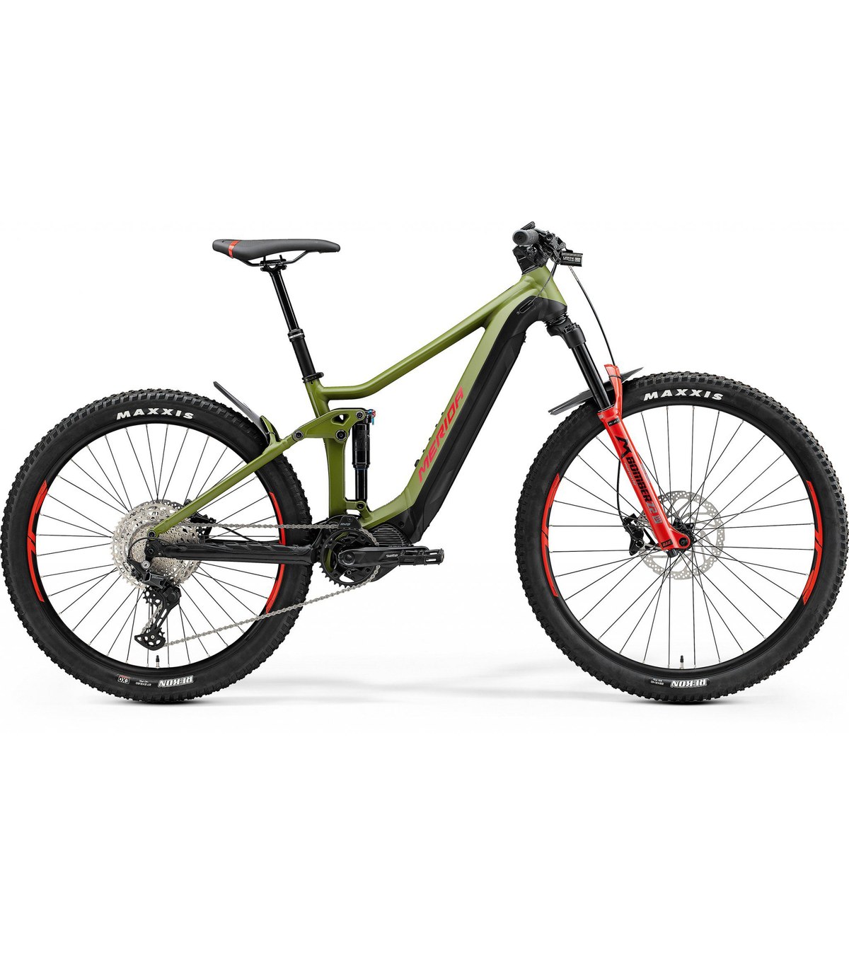 Merida eOne Forty 500 Matt Green/Black/Red 2021 Merida eOne Forty 500 Matt Green/Black/Red 2021 - Billede 1
